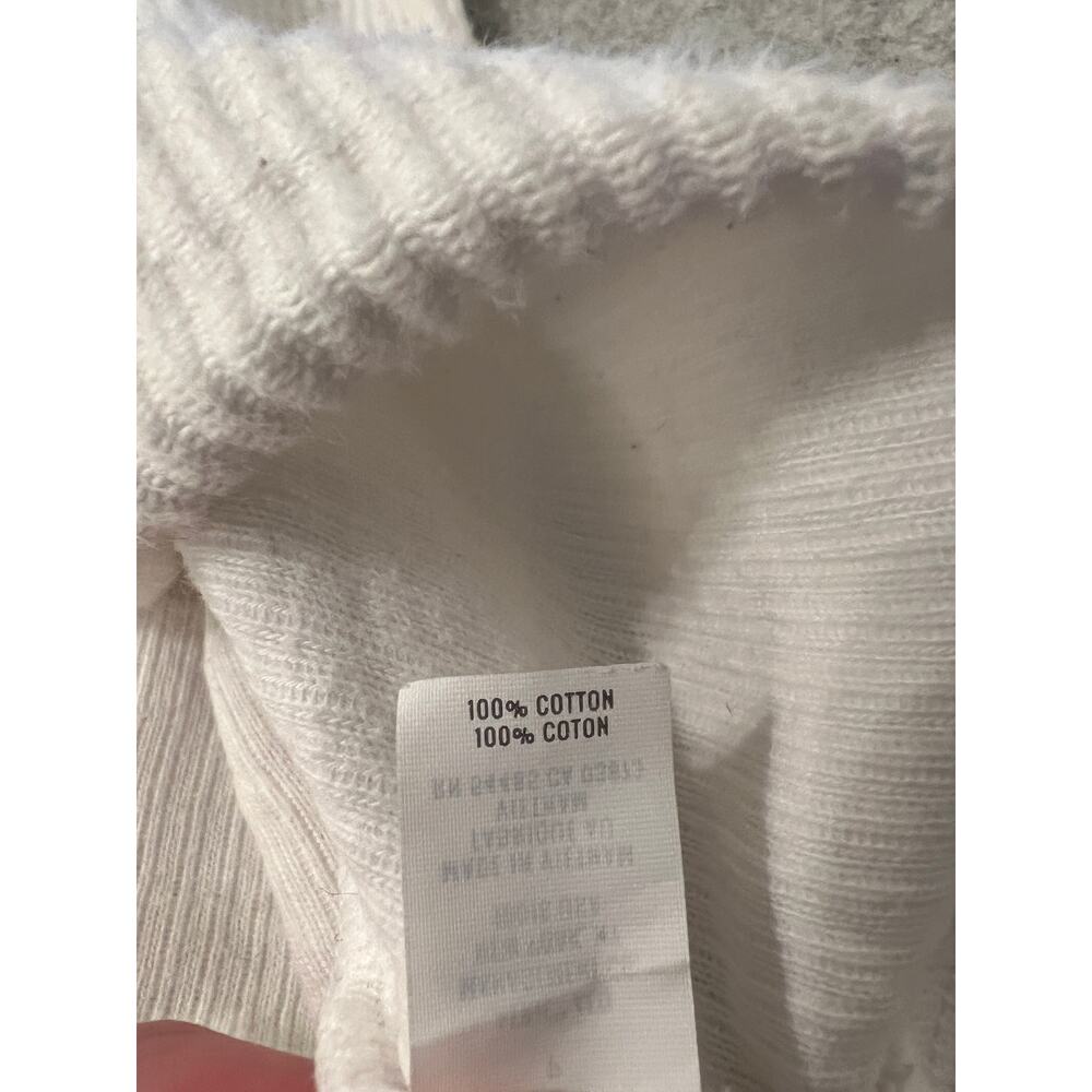 Aerie Sweater Mens Small Long Sleeve Crewneck‎ Ribbed Knit Cotton Pullover Cream - Picture 6 of 14